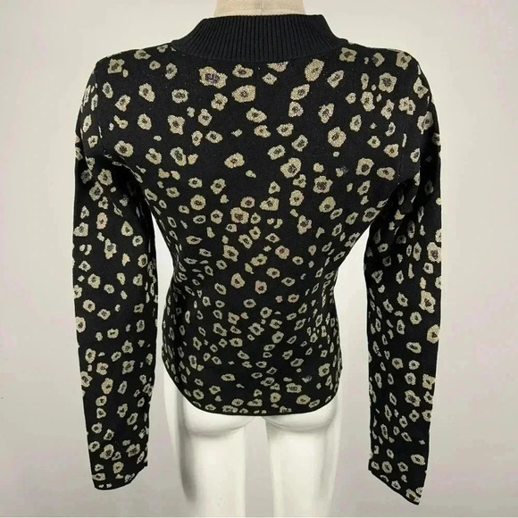 525 Women's Jacquard Cutout Mockneck Top  M - Picture 3 of 10
